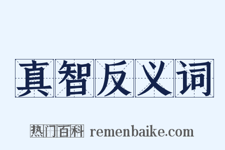 真智反义词是什么意思的图片